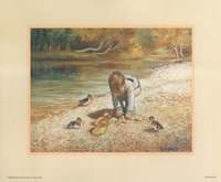 Little boy with Baby Ducks 51233 Print Size 10 x 8 - 2472