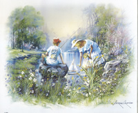 Boy And Girl Sailing 1029 Print Size 10 x 8 - 2478