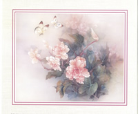 Begonia and Butterflies 1502 Print Size 10 x 8 - 2550