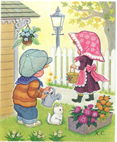 Terri Tots in the Garden 7601 Print Size 10 x 8 - 2628