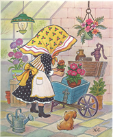 Terri Tots Looking After Flowers 7599 Print Size 10 x 8 - 2633