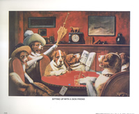 Sitting With A Sick Friend Dogs 415 Print Size 10 x 8 - 2642