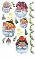Jolly Santas 2 Rub On - 264LAN