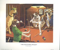 The Scratching Beagle Pool Dog 9991 Print Size 10 x 8 - 2667