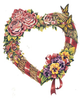 Butterflies Heart and Flowers NP 56215 Print Size 10 x 8 - 2699