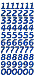 Large Numbers Holographic Blue - 280B-Peel