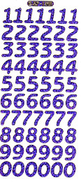 Large Numbers Holographic Purple - 280PU-Peel
