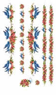 Blue Bird Borders Rub On - 283KRE