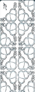 Coners 3 Silver Transparent Stitch Embroidery Peel off - 320ST-Peel