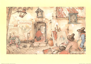 Anton Pieck The Street Artist Pack of 6 Prints Size 10 x 8 - 3559