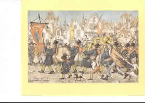 Anton Pieck The Band.Pack of 6 prints Size 10 x 8 - 3569