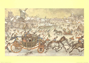 Anton Pieck Winters Day.Pack of 5 prints Size 10 x 8 - 3571