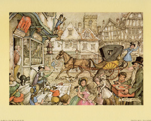 Anton Pieck The Carriage Pack of 8 Prints Size 10 x 8 - 3609