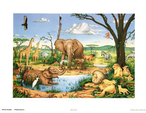 African Paradise Pack of 6 Prints Print Size 91/2 x 7 - 3628