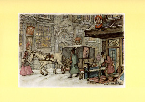 Anton Pieck Visiting The Pharmacy Print Size 9 x 12 Pack of 5 Prints - 4019