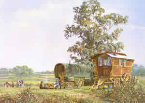 Gypsy Caravans Pack of 5 prints Size 10 x 8 - 407