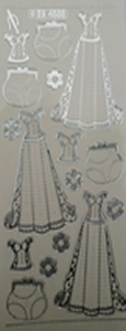 Embroidery Dresses Silver Transparent - 416ST-Peel