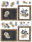 Framed White Roses - 4169473