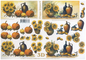 Sunflowers and Pumpkins A4 Sheet - 4169634 B