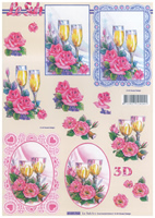 Champagne Glasses Size A4 - 4169763