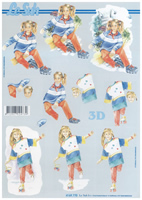 Little Girl on Roller Skates Size A4 - 4169770