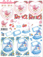 Pink Baby Pram and Blue Baby Cribe - 4169903