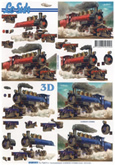 Red and Blue Locomotives - 4169911