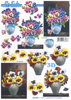 Pansies in a white Vase - 4169987