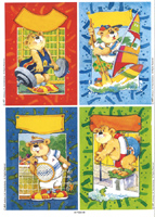 Wrapping sheets 4 different design to a sheet repeated 9 times - 417028