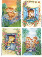 Wrapping sheets 4 different design to a sheet repeated 9 times - 417036