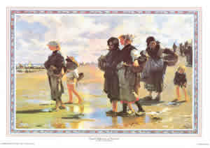 The Oyster Gatherers Pack of 6 prints Size 10 x 8 - 419