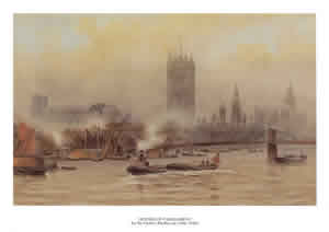 Houses of Parliament Pack of 5 prints Size 10 x 8 - 430