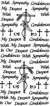 Condolences Colour: Black - 436BL-Peel