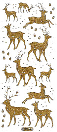 Christmas Riendeer Gold Glitter - 441GGL-Peel