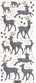 Christmas Riendeer Silver Glitter - 441SGL-Peel