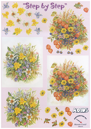 Spring Flowers A4 Sheet - 44USBS B