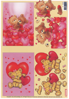 Valintine bears cute cuddley bears A4 - 464802