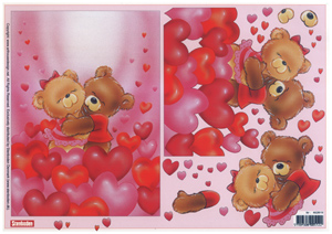 Loving Bears Large A4 Sheet - 462819 B
