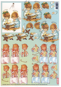 Angles and Baby Jesus A4 Sheet - 462829 B