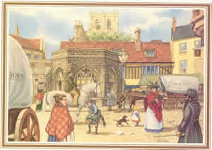 Flower Lady in the Square Pack of 6 prints Size 10 x 8 - 475