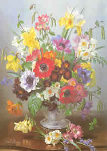 Albert Williams Mixed Flowers Pack of 6 prints Size 10 x 8 - 488