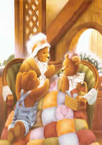 Teddies Making A Quilt Pack of 5 prints Size 10 x 8 - 494