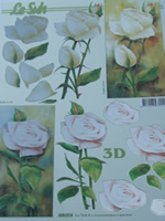 New Metallic Diecuts - Yellow and Pink Rose - 600014