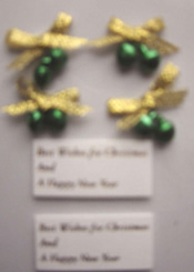 Green Bells with Gold Ribbon - Further reduction! - 623015
