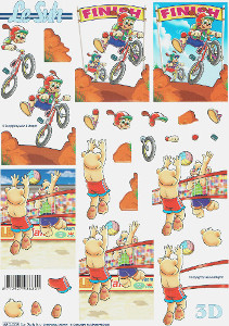 Le Suh Die Cuts Sporting Ted A4 Size Sheet - 680008