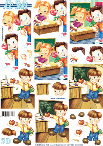 Le Suh Diecuts At School A4 Sheet - 680012