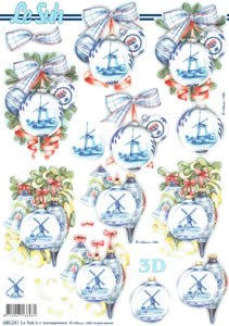Le Suh Diecuts Christmas Baubles A4 Sheet - 680041