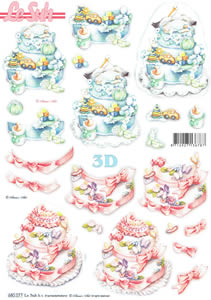 Le Suh Diecuts Baby Boy and Girl A4 Sheet - 680077