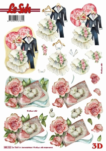 Le Suh Diecuts Ballroon dancing - Wedding- Engagement A4 Sheet - 680103