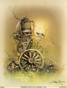 Birds Nesting In Post Box SC2064 Print Size 8 x 6 - 749